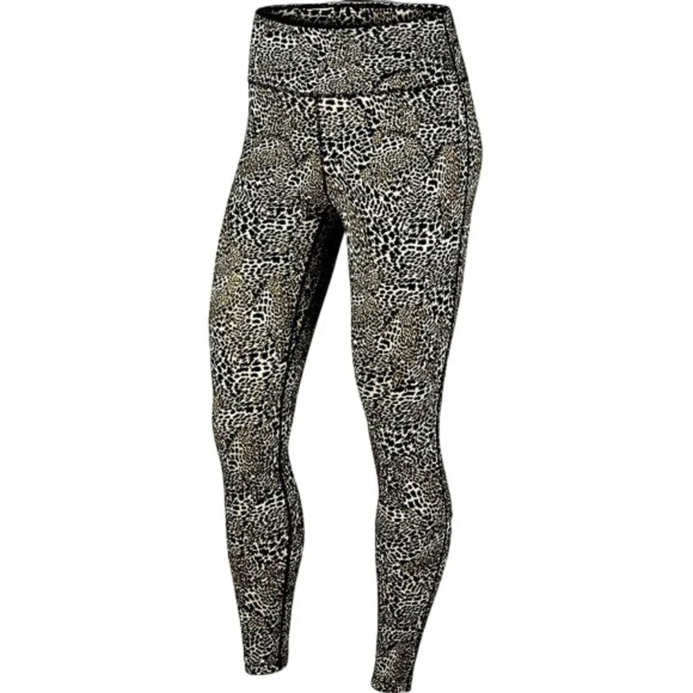 Nike One Icon Clash‎ Leopard Print Training Tights High Rise Leggings BV5370-010